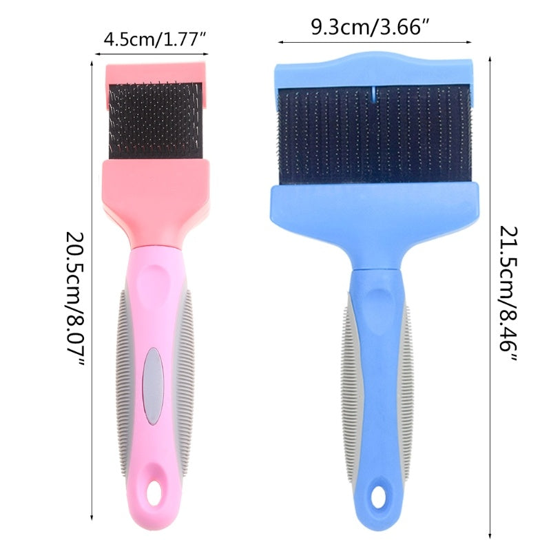 Double-Sided Pet Grooming Brush Fur Shedding Massage Comb