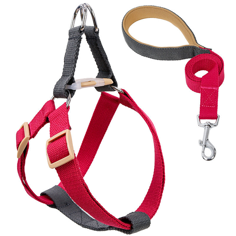Colorful Pet Drawstring Vest Harness With Adjustable Leash