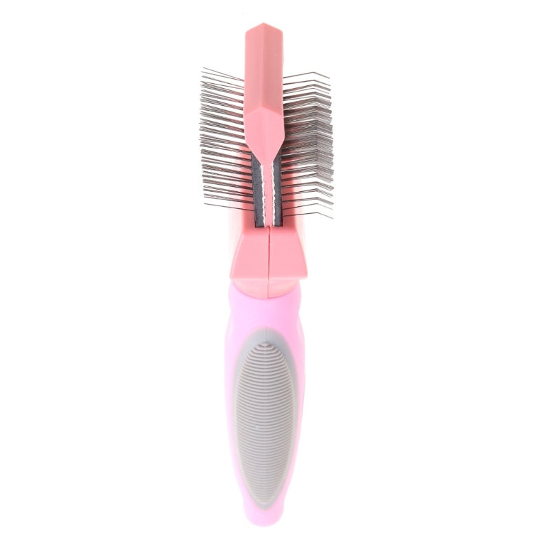 Double-Sided Pet Grooming Brush Fur Shedding Massage Comb