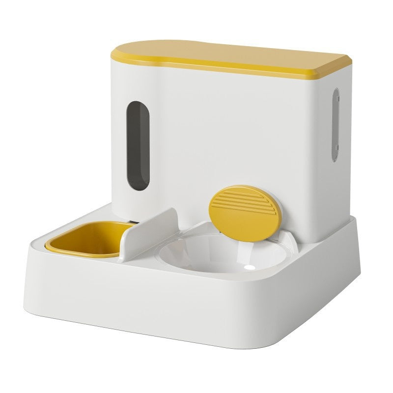 Automatic Pet Feeder And Water Dispenser Integrated Double Bowl