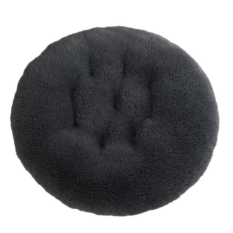 Round Plush Pet Mat Bed For Warm Comfortable Sleep