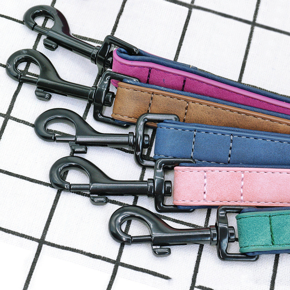 Pull-Resistant Leather Pet Leash Durable And Stylish