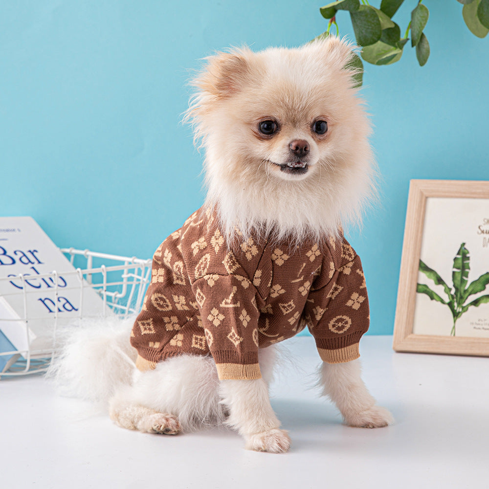 Autumn Winter Thick Warm Pet Sweater For Small Breeds