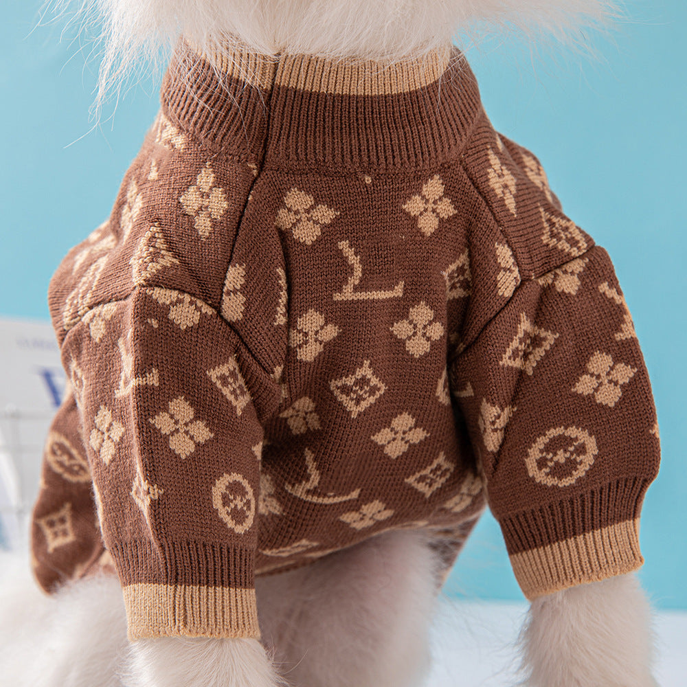 Autumn Winter Thick Warm Pet Sweater For Small Breeds