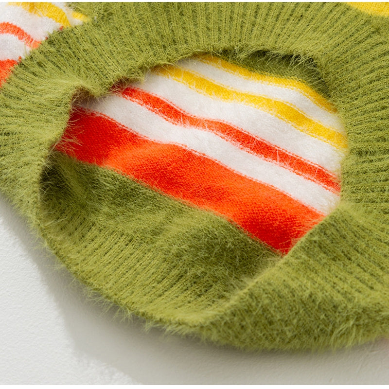 Autumn Winter Pet Sleeveless Striped Sweater Simple And Versatile