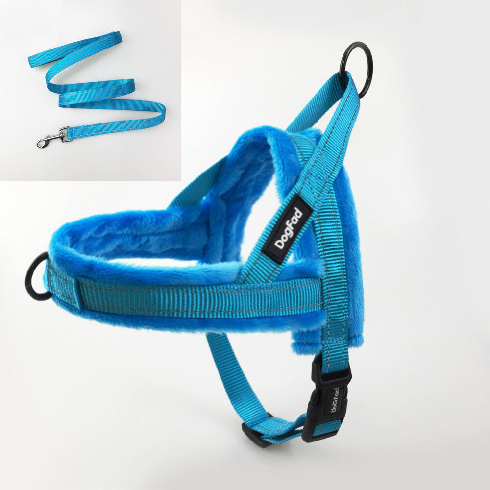 Pet Chest Strap Harness With Padded Lining And Leash