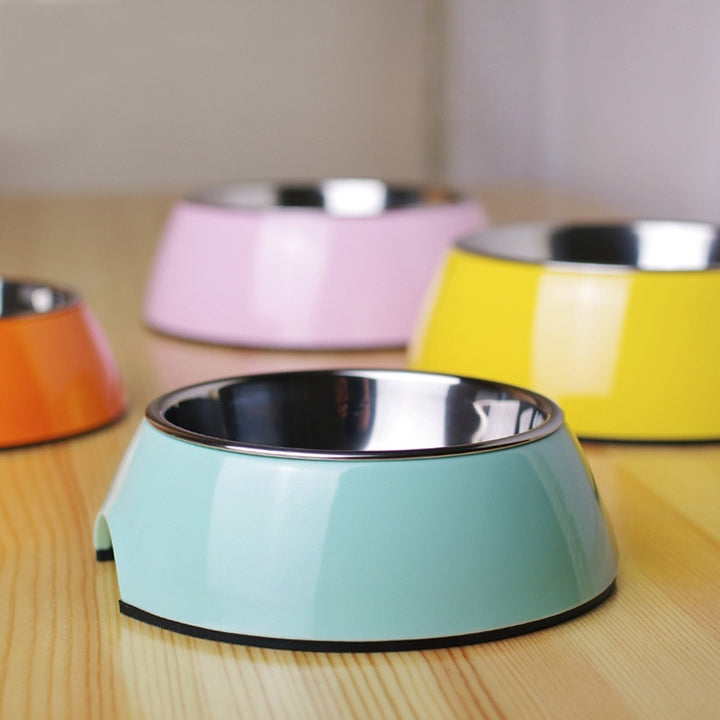 Stainless Steel And Melamine Pet Bowl Durable Tableware