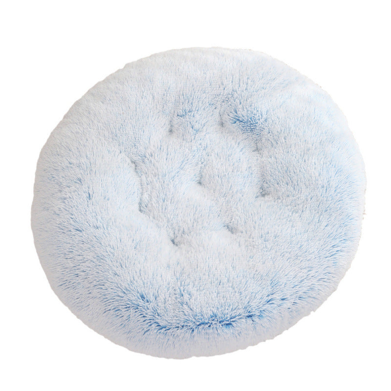 Round Plush Pet Mat Bed For Warm Comfortable Sleep