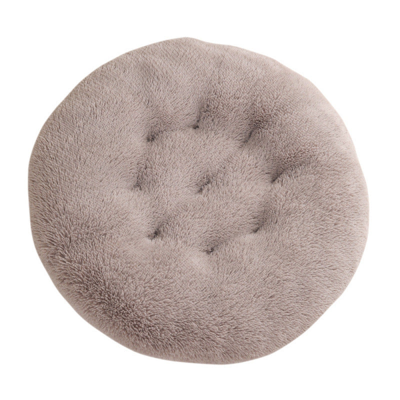 Round Plush Pet Mat Bed For Warm Comfortable Sleep