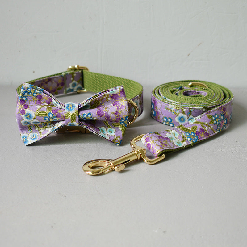 Purple Zephyr Pet Leash And Collar Set Stylish Durable
