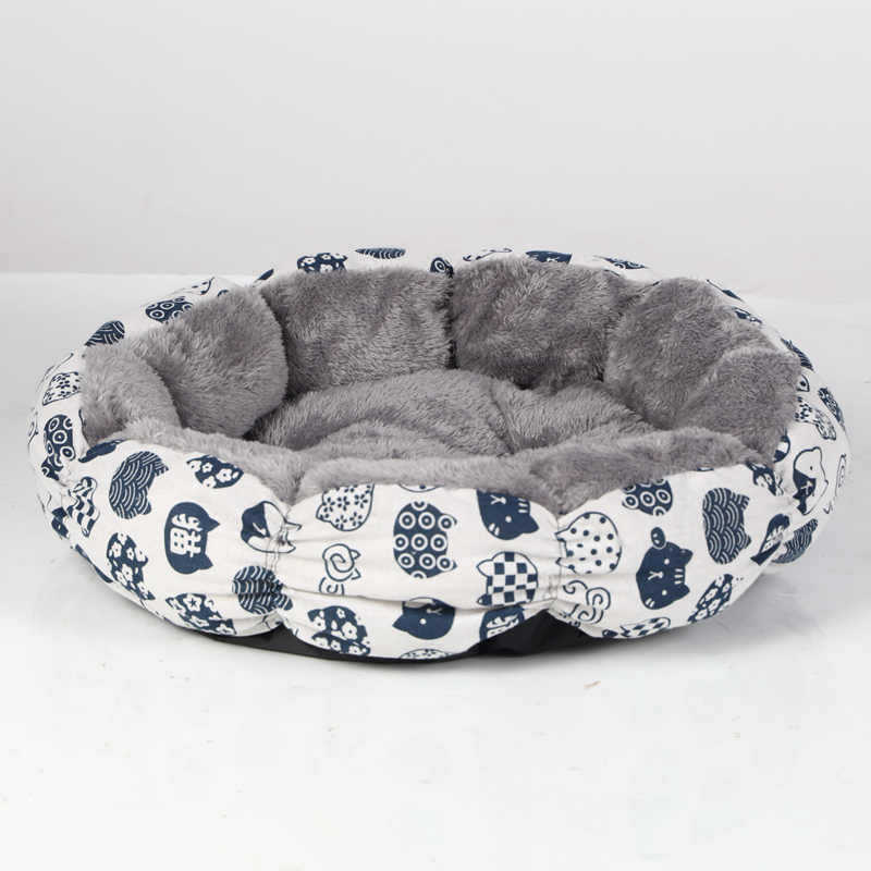 Calming Donut Pet Bed Round Fluffy Nest for Small Pets