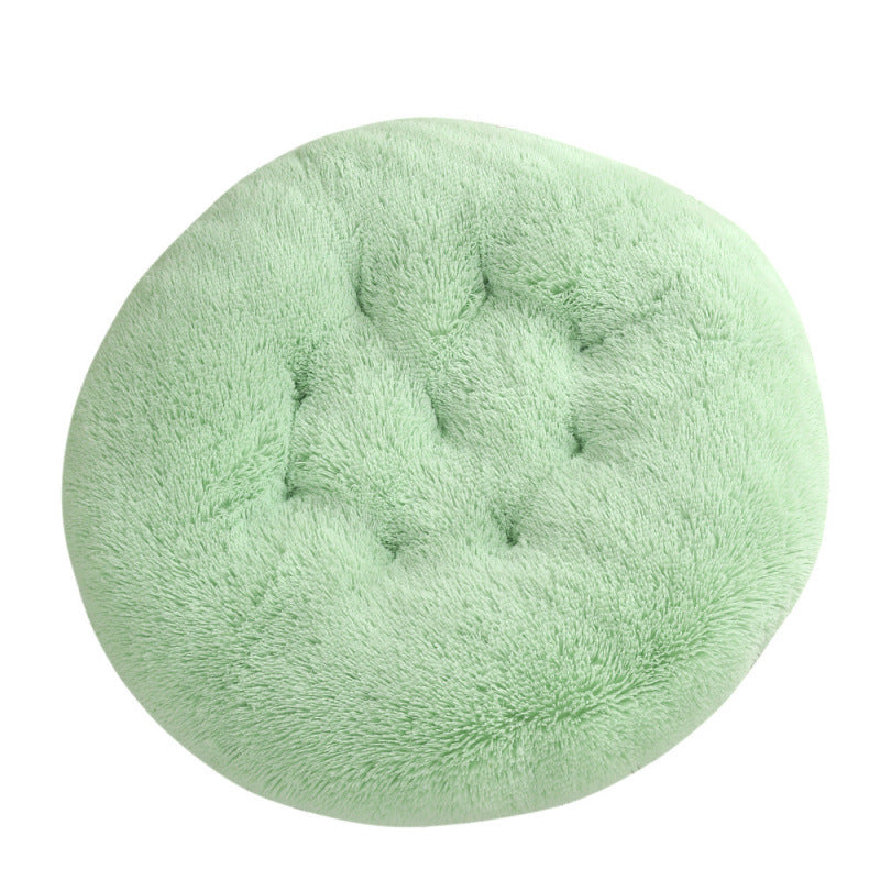 Round Plush Pet Mat Bed For Warm Comfortable Sleep