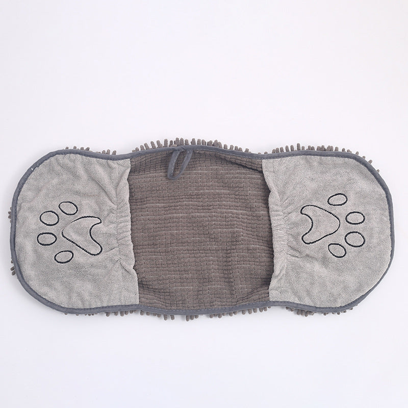 Soft Chenille Absorbent Quick-Drying Bath Towel For Pets