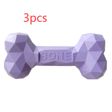 Bite-Resistant Rubber Pet Bone Toy For Teeth Grinding