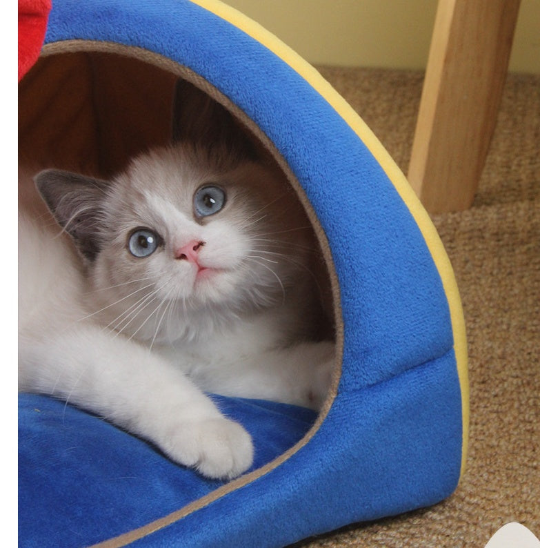 Four Seasons Universal Pet Nest Semi-Enclosed Cozy Bed