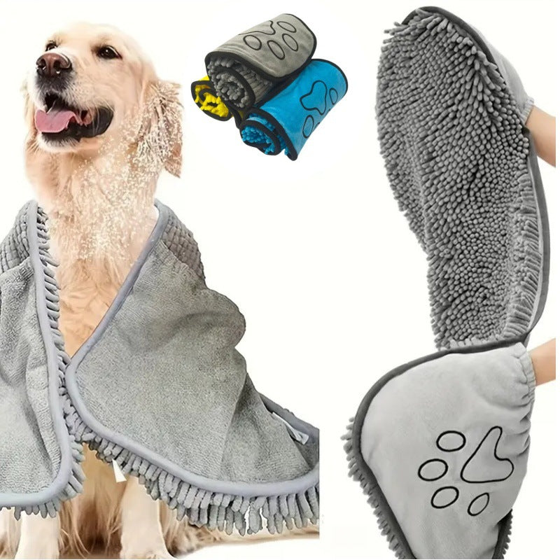 Quick-Drying Absorbent Bath Towel Multi-Size For Pets