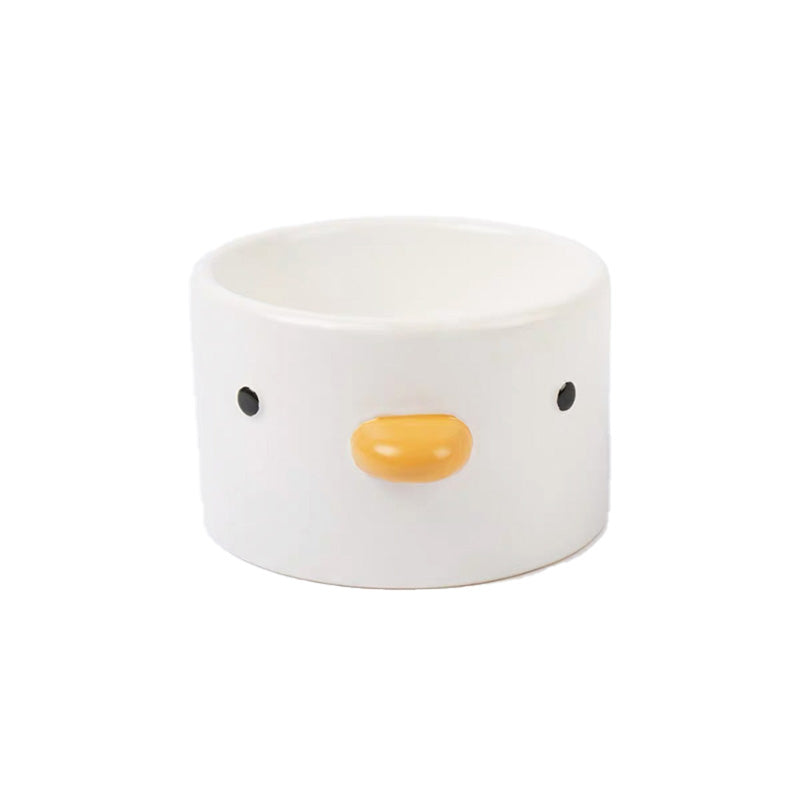 Ceramic Slanted Tall Pet Bowl Comfortable Drinking Design