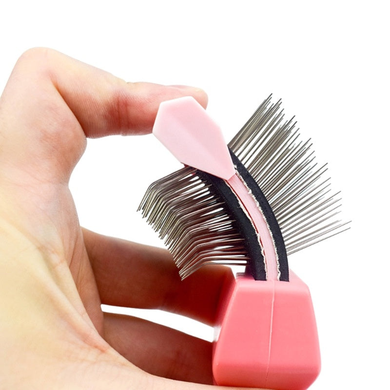 Double-Sided Pet Grooming Brush Fur Shedding Massage Comb