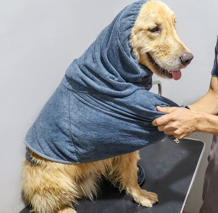 Absorbent Cotton Bathrobe Towel Soft Drying Towel For Pets