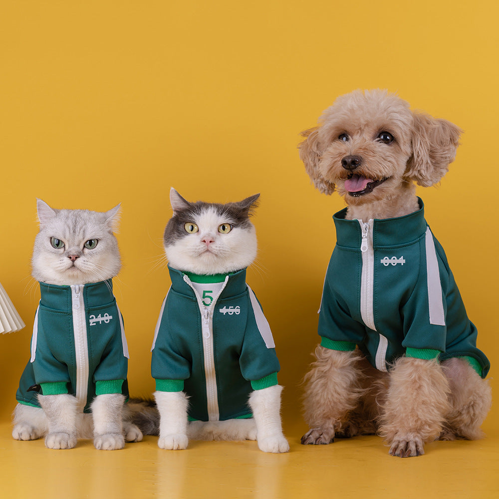 Digital Pattern Pet Sweater Coat For Small And Medium Breeds