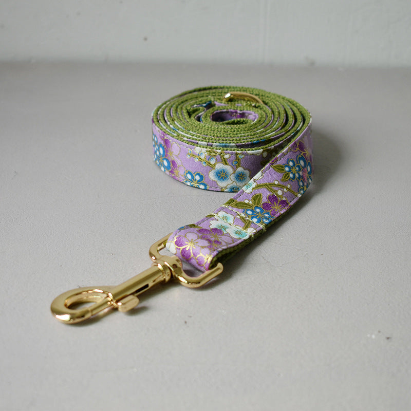 Purple Zephyr Pet Leash And Collar Set Stylish Durable